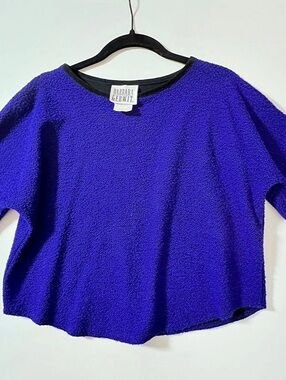 Barbara Gerwit Purple Short Sleeve Top Like New size small